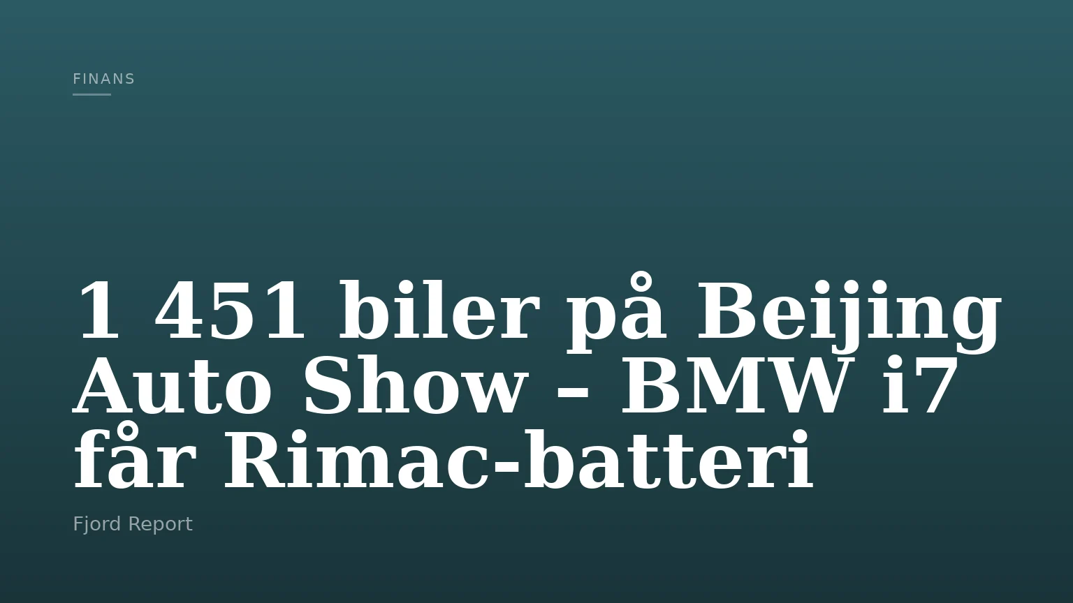 1 451 biler på Beijing Auto Show – BMW i7 får Rimac-batteri