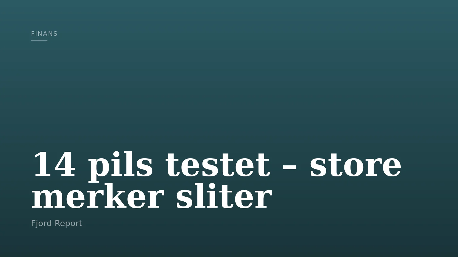 14 pils testet – store merker sliter