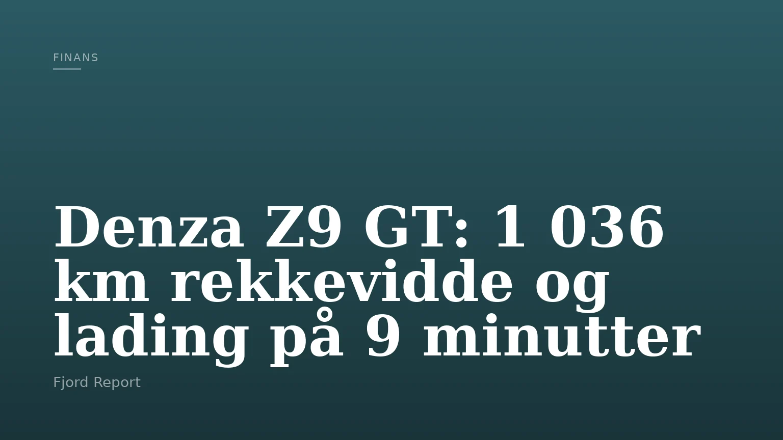 Denza Z9 GT: 1 036 km rekkevidde og lading på 9 minutter