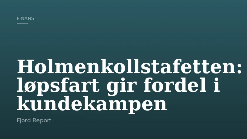 Holmenkollstafetten: løpsfart gir fordel i kundekampen