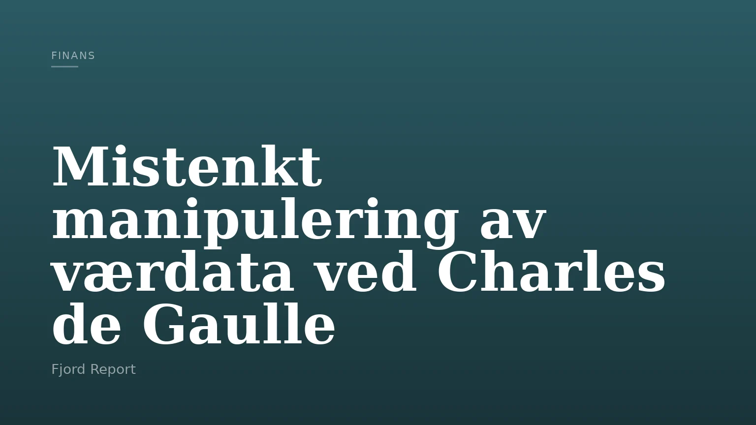 Mistenkt manipulering av værdata ved Charles de Gaulle