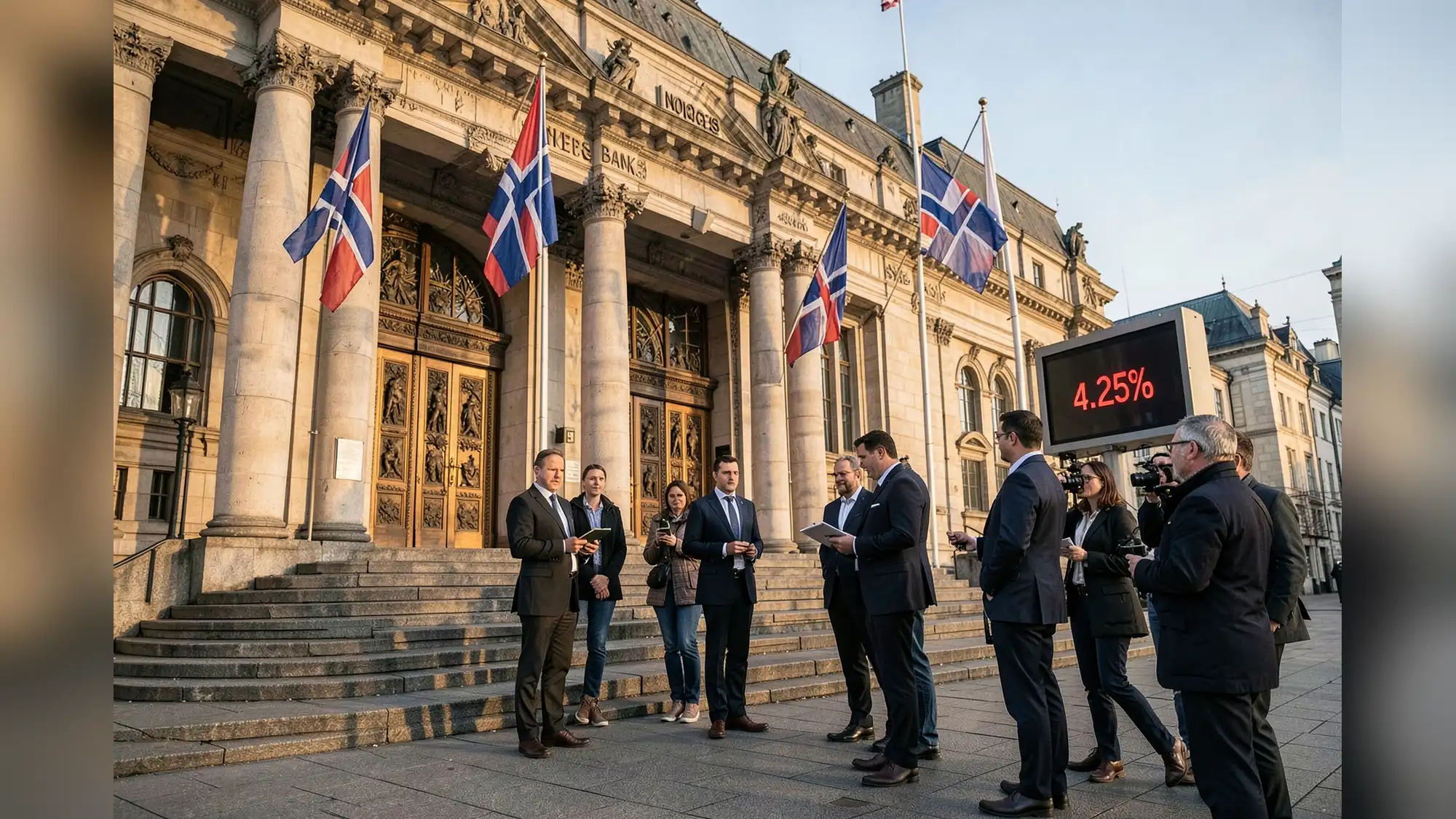Renta holdes på 4,25 pst, økning til 4,5 pst kan komme