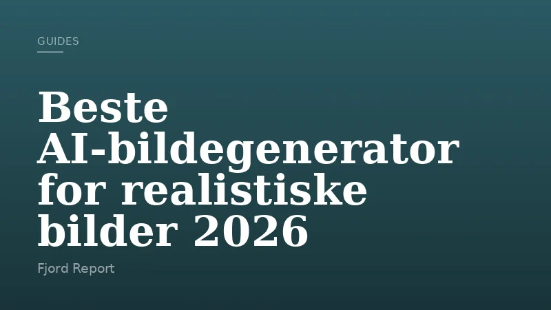 Beste AI-bildegenerator for realistiske bilder 2026