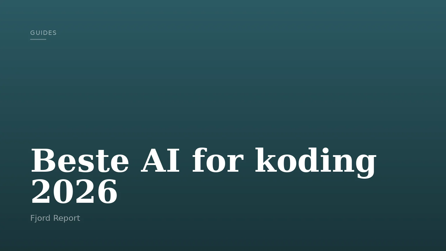Beste AI for koding 2026