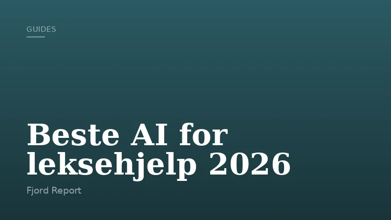 Beste AI for leksehjelp 2026