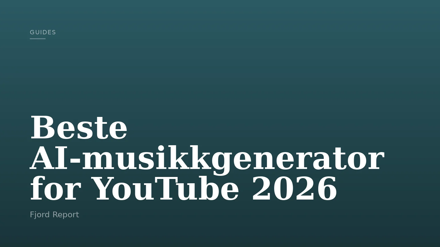 Beste AI-musikkgenerator for YouTube 2026