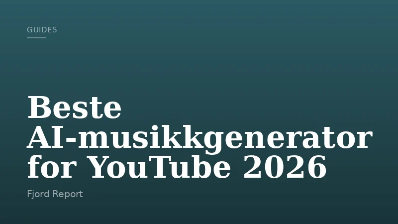 Beste AI-musikkgenerator for YouTube 2026