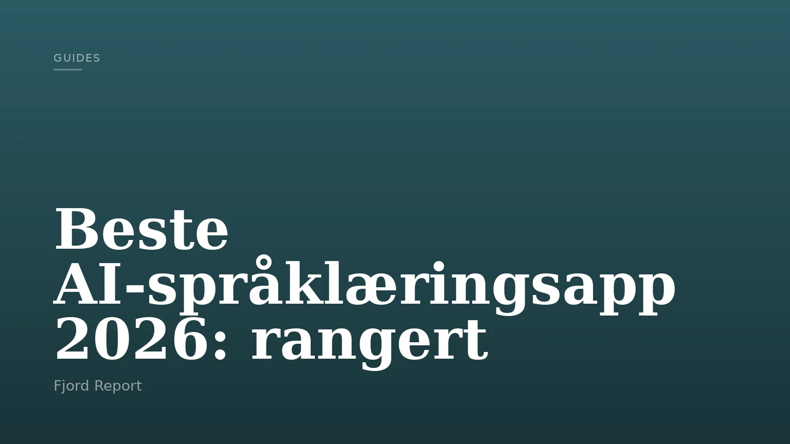Beste AI-språklæringsapp 2026: rangert