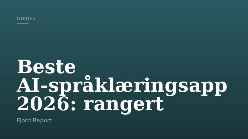 Beste AI-språklæringsapp 2026: rangert