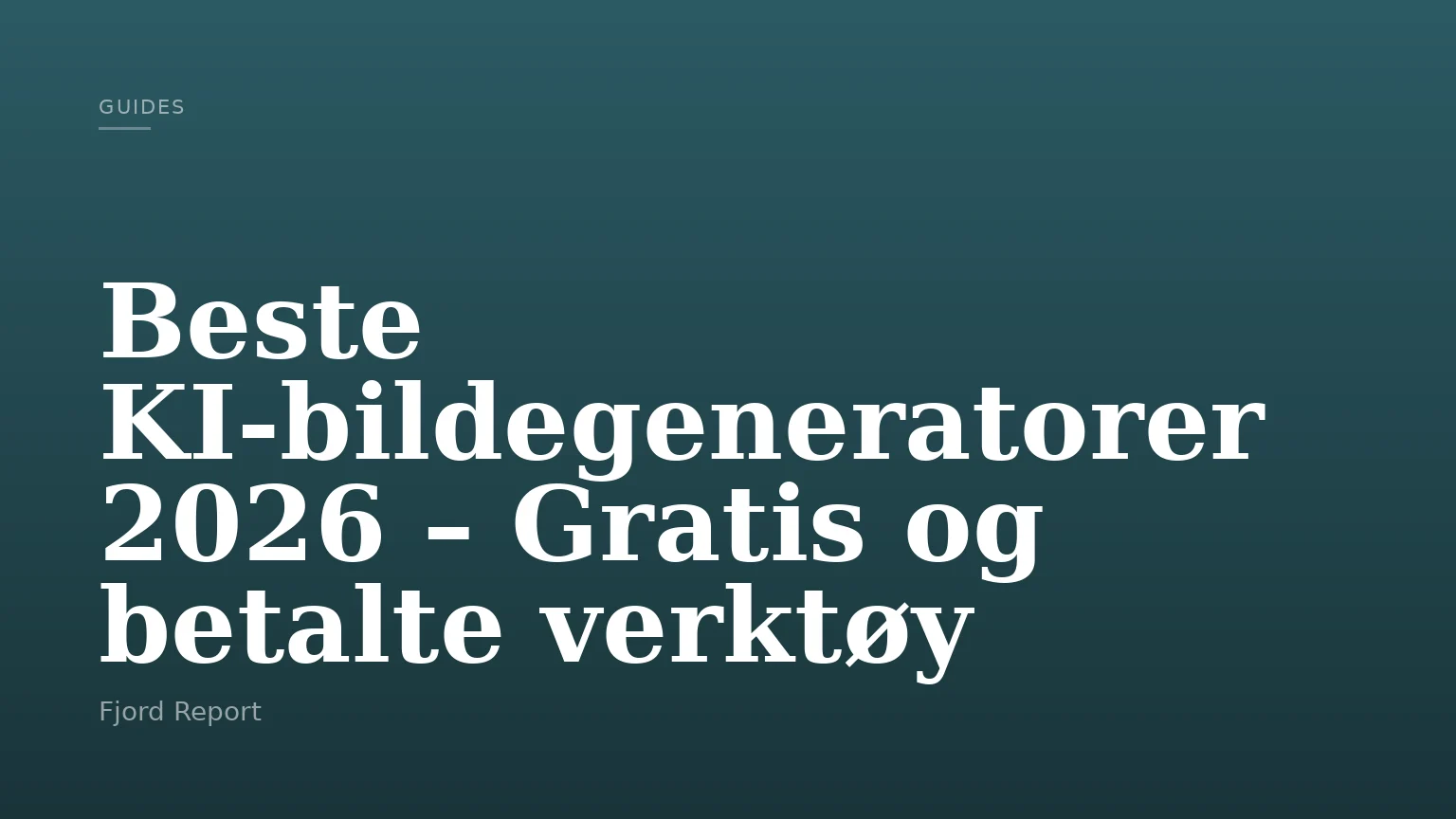Beste KI‑bildegeneratorer 2026 – Gratis og betalte verktøy