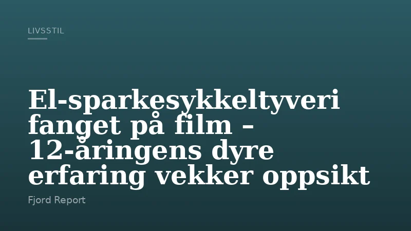 El-sparkesykkeltyveri fanget på film – 12-åringens dyre erfaring vekker oppsikt
