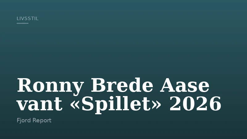 Ronny Brede Aase vant «Spillet» 2026