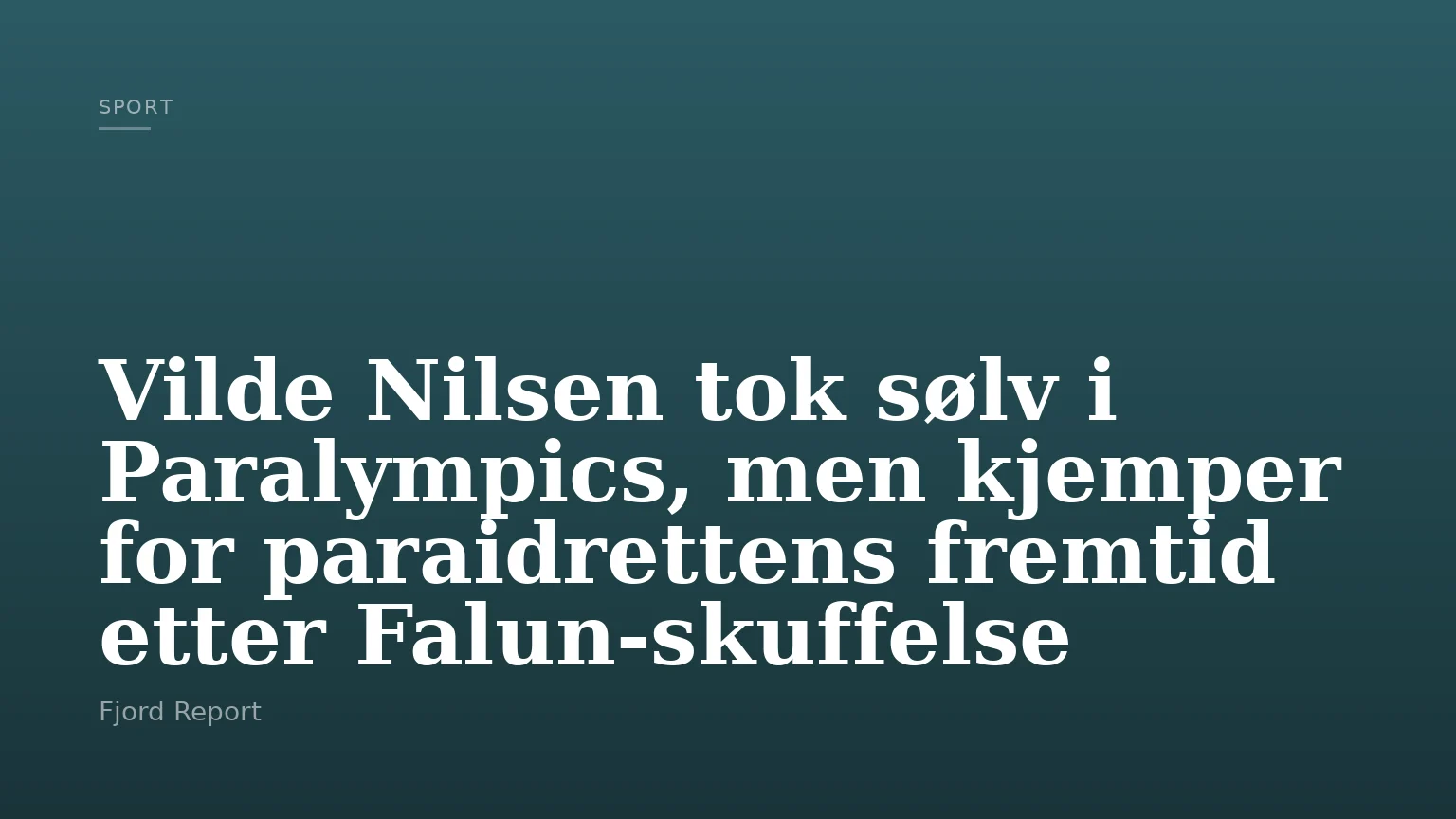 Vilde Nilsen tok sølv i Paralympics, men kjemper for paraidrettens fremtid etter Falun-skuffelse