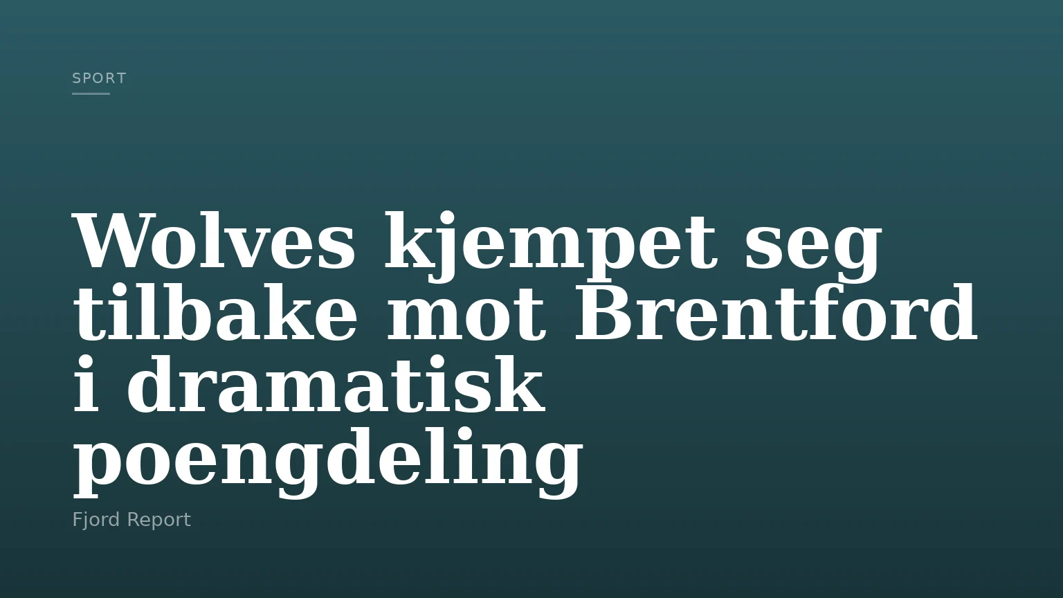Wolves kjempet seg tilbake mot Brentford i dramatisk poengdeling