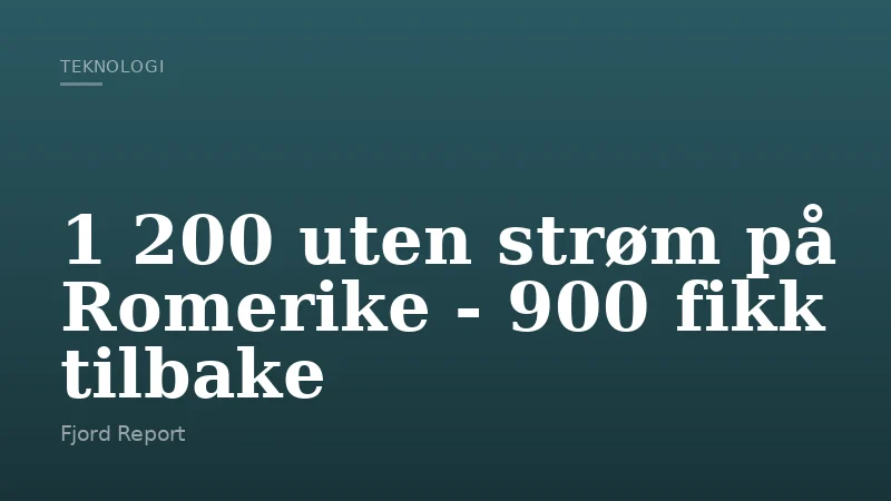 1 200 uten strøm på Romerike - 900 fikk tilbake
