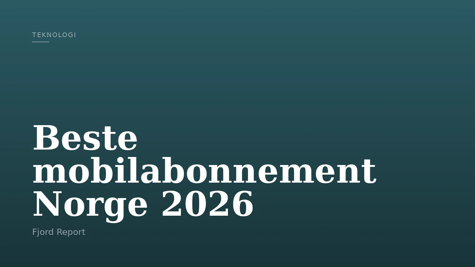 Beste mobilabonnement Norge 2026