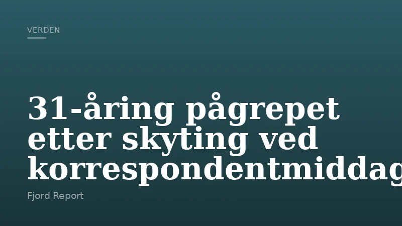 31-åring pågrepet etter skyting ved korrespondentmiddag