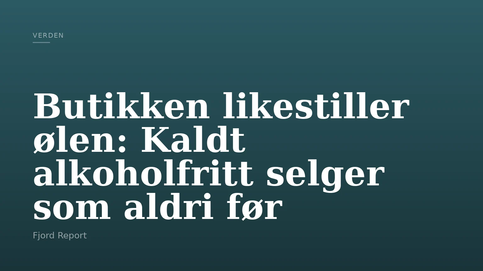 Butikken likestiller ølen: Kaldt alkoholfritt selger som aldri før