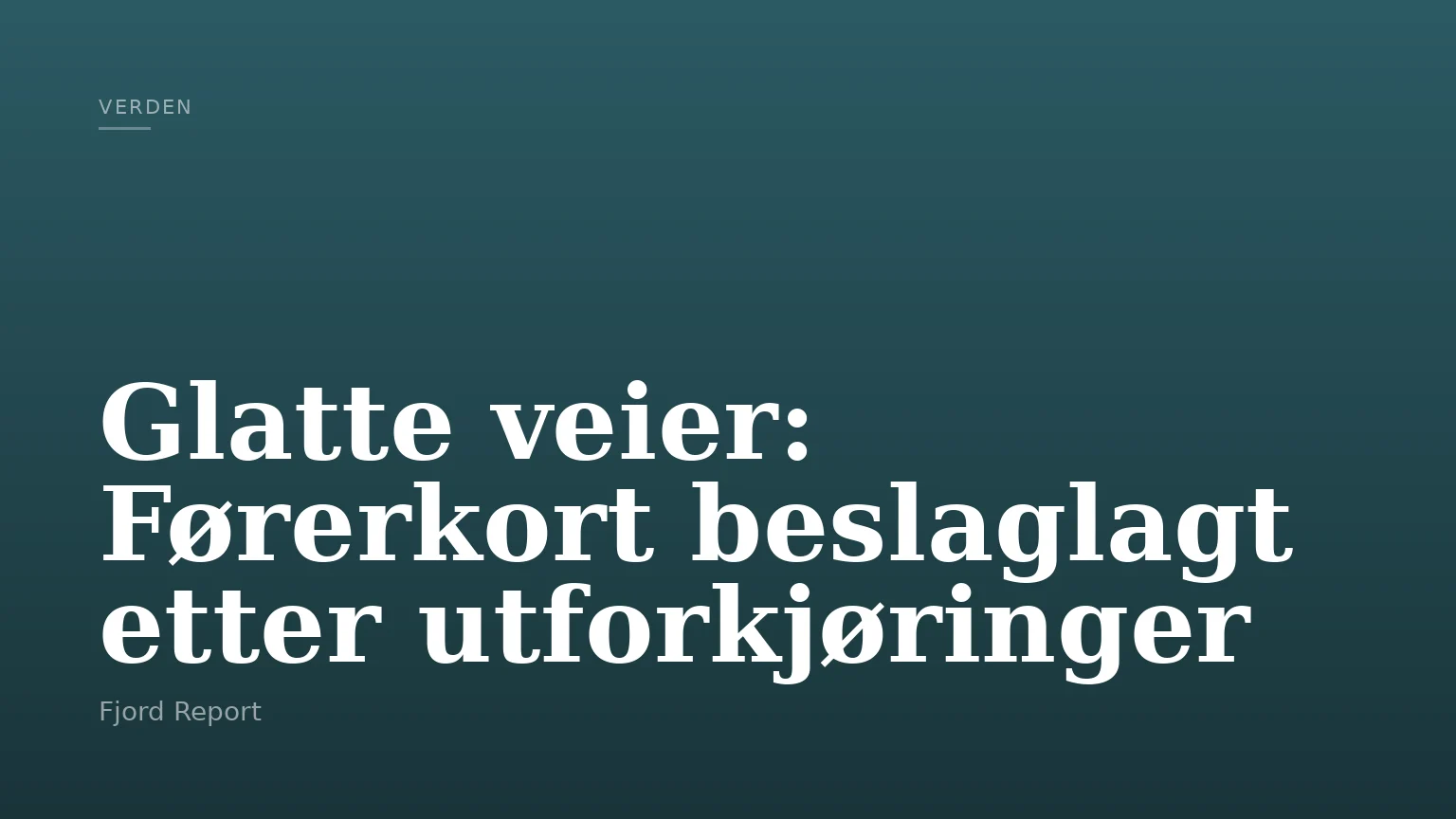 Glatte veier: Førerkort beslaglagt etter utforkjøringer