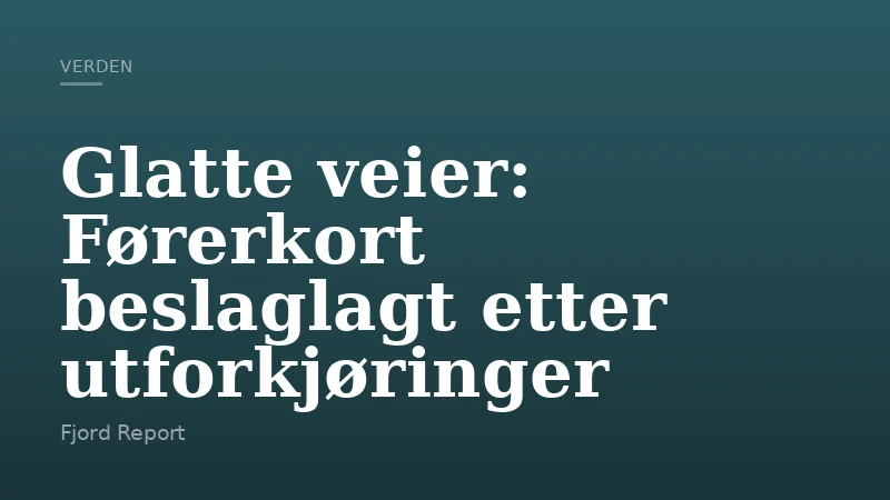 Glatte veier: Førerkort beslaglagt etter utforkjøringer