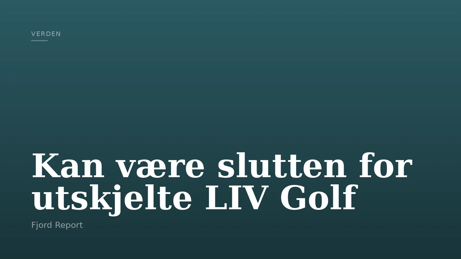 Kan være slutten for utskjelte LIV Golf