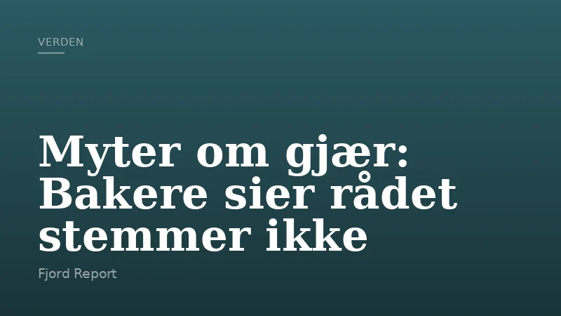 Myter om gjær: Bakere sier rådet stemmer ikke