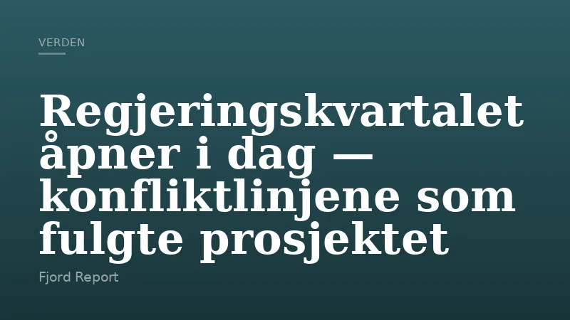 Regjeringskvartalet åpner i dag — konfliktlinjene som fulgte prosjektet