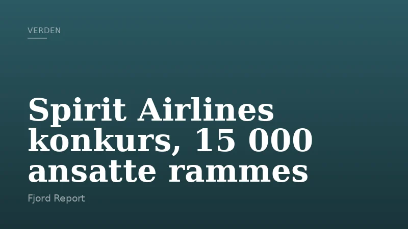 Spirit Airlines konkurs, 15 000 ansatte rammes