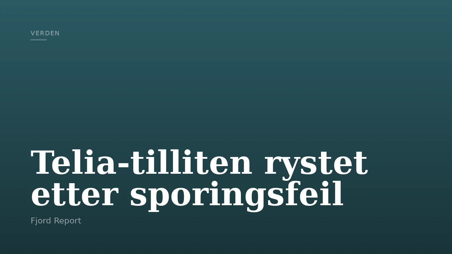 Telia-tilliten rystet etter sporingsfeil