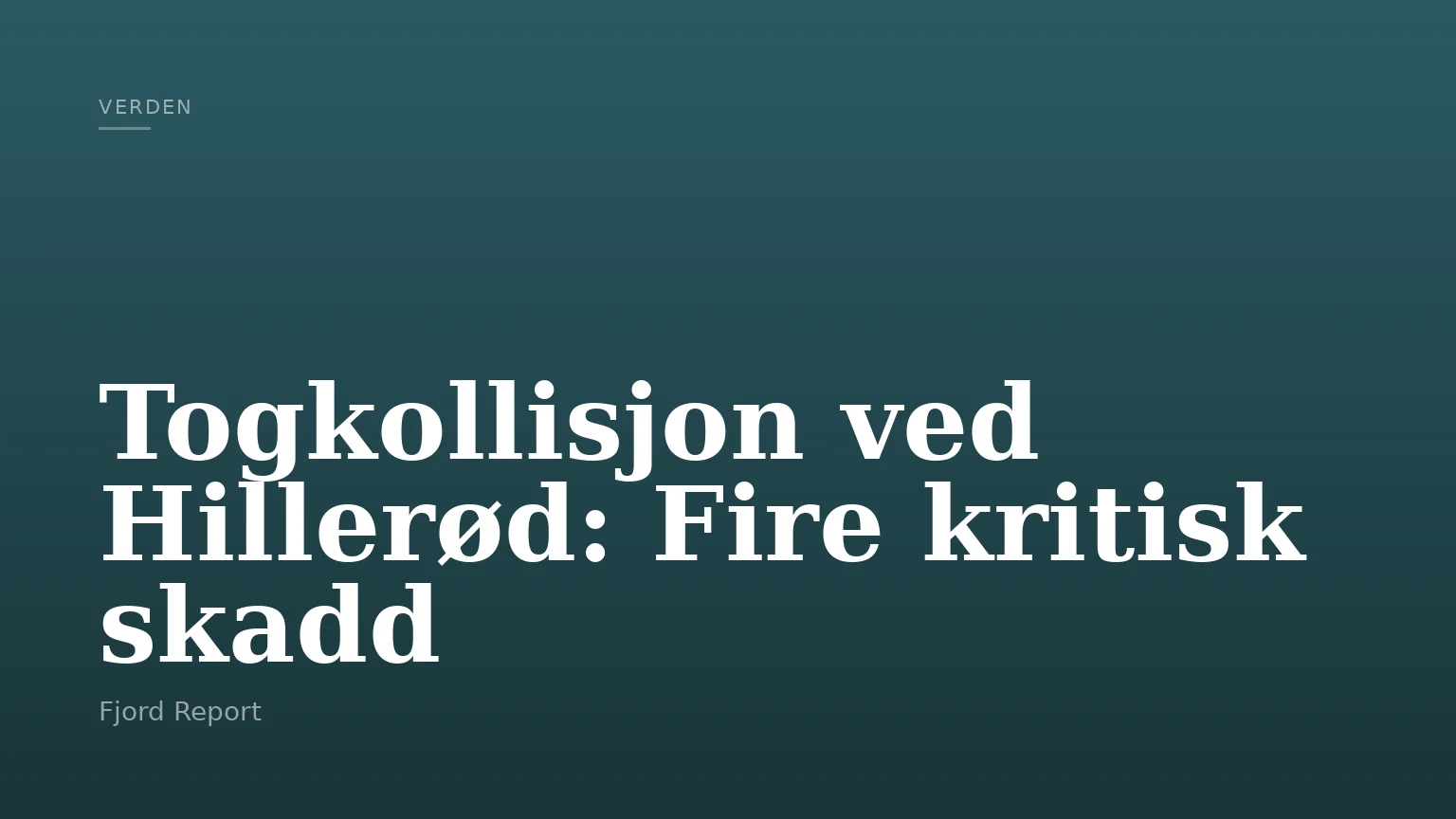 Togkollisjon ved Hillerød: Fire kritisk skadd