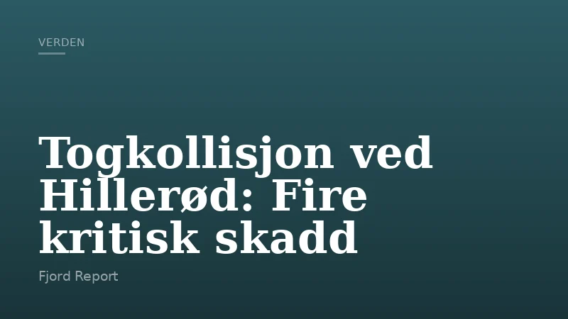 Togkollisjon ved Hillerød: Fire kritisk skadd