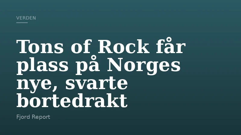 Tons of Rock får plass på Norges nye, svarte bortedrakt